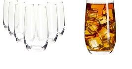 2 x 5 In 12oz Tall Highball Drinking Glasses Set of 6 for Beer, Cocktails - £41.46 GBP