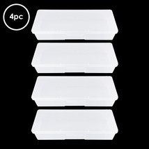 4Pcs Large Plastic Manicurists Personal Box Storage Case Container White - $17.99