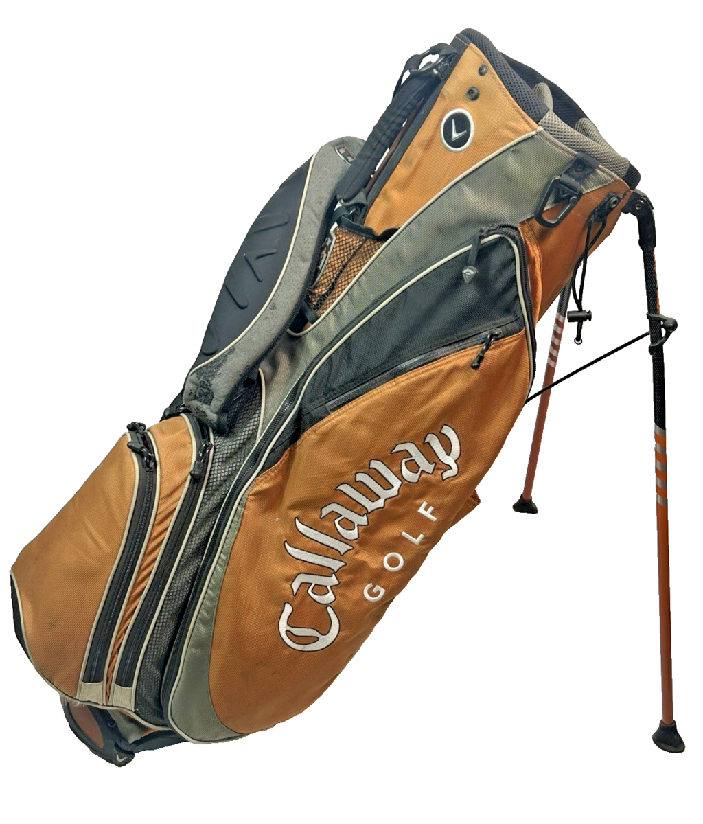 Callaway Warbird 6 Way Divider Golf Stand Bag - Orange &amp; Black - $74.25