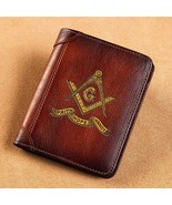 Genuine Leather Freemason Wallet  Faith Hope Charity - £47.14 GBP