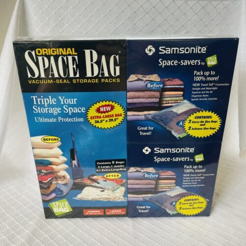 Original Space Bag Samsonite Coleman Space Savers Vacuum Seal Storage Packs NEW - $24.44