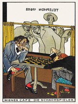 Decor Poster.Wall room design.Vintage interior art.Moriz Jung Chess Player.12421 - £14.15 GBP+