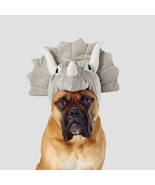 NEW Triceratops Dinosaur Dog Halloween Costume Hat Headpiece size XL gray - $183.92 MXN