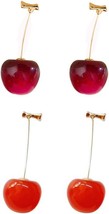 Red Cherry Drop Earrings - £20.16 GBP