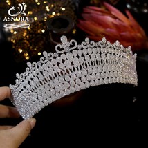 Luxury CZ Queen Crown, Awards Crowning Crowns,Tiaras And Crowns For Women, Brida - £164.82 GBP