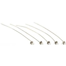 5 Sterling Silver Bali Head Pins Jewelry Earring Making 24 Gauge 2&quot; - £14.07 GBP