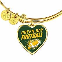 Express Your Love Gifts Green Bay Fan Football Gift Stainless Steel or 18k Gold  - $44.50