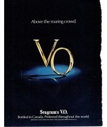 1978 Seagram&#39;s V.O. Canadian Whisky Print Ad 8.5&quot; x 11&quot; - $20.16