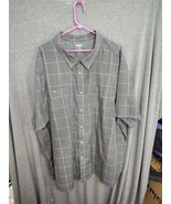 King Size Shirt Men’s 5XL BIG Short Sleeve Plaid Button Down Pockets - $15.79