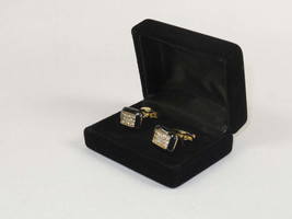 Men J.Valintin Cufflinks by Vitorofolo for French Cuff Shirt V39-59 Gold Diamond image 2