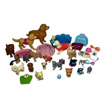 Mattel Barbie Pets Dogs Accessories Bed Food Dish Bath Lot 34 Pieces - £15.57 GBP