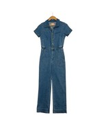 Show Me Your MuMu Jumpsuit Womens Small Blue Denim Cropped Emery 70s Retro - $135.38 CAD