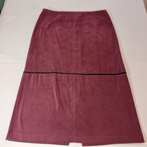 Norton McNaughton Women's Red Back Zip & Slit Pull-On Stretch Skirt Size 18 image 7