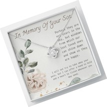 The Love Knot Necklace In Memory Of Your Son Gift, Sympathy - $119.45