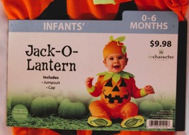 incharacter Jack-O-Lantern Jumpsuit Halloween Infants (0-6) Months New - $11.76 CAD