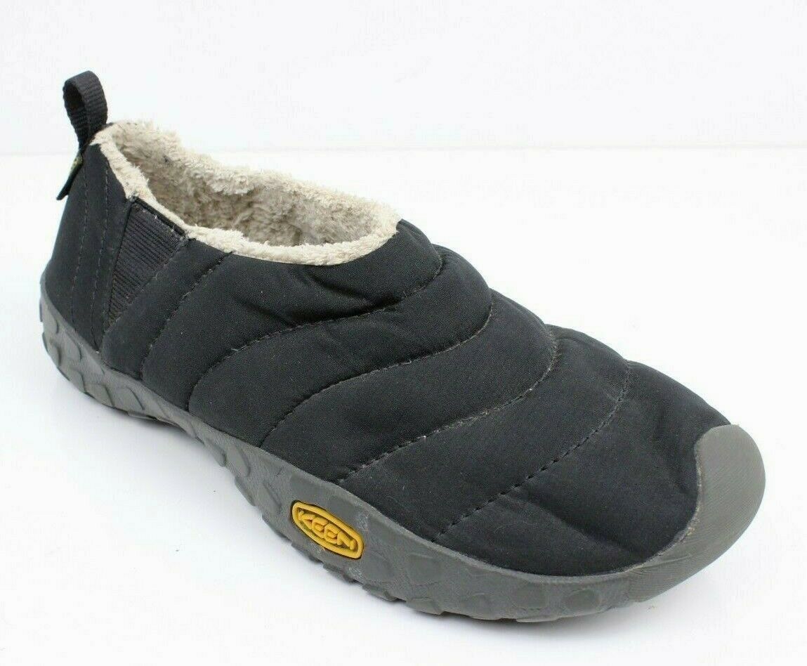 KEEN Howser Black Nylon Microfleece Lined Casual Slippers Shoes Mens 6 US 39 Eu - $38.52