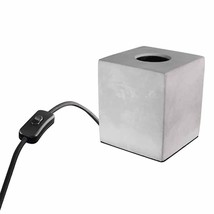 Feit Electric Gray 60W Industrial Style Table Cube Lamp Base - £38.52 GBP