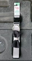Merry &amp; Bright Festive Dog collar Black Bow Tie On Silver Collar, Holida... - $8.88