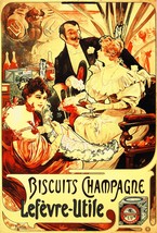 3054.Victorian Biscuits Champagne Lefevre French POSTER.Room Home art decor - £13.66 GBP+