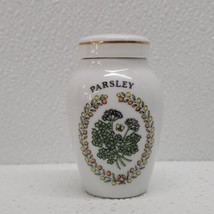 Vintage The Franklin Mint Gloria Concepts Porcelain Spice Jars 3 1/4&quot; PARSLEY - $11.87