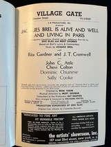  Jacques Brel Live and Well VILLAGE GATE 1969 - RITA GARDNER,  J.T. CROM... - $7.50