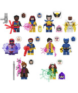 10Pcs DC Justice League Minifigure Phoenix Bishop Cyclops Rogue Storm Mi... - $22.59