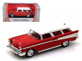 1957 Chevrolet Nomad Red with White Top 1/43 Diecast Model Car by Road Signatur - £19.04 GBP
