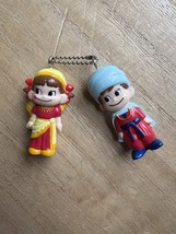 Peko Chan Poko Chan Fujiya Mini Figure Set of 2 Retro Vintage Japan - $215.04 MXN