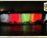 American Falls Illuminated From Canada Niagara Falls New York 1932 Postc... - $2.92