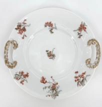 Jean Pouyat Limoges France Hand-Painted Floral Porcelain Cake Platter Ha... - $64.34