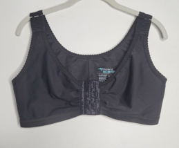 Marena Recovery Bra 42 / 44 Womens Front Closure Post Surgery Support Black - $24.99
