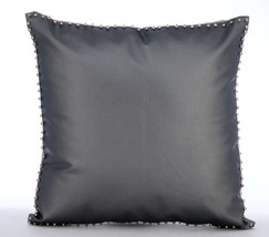 Metallic Spikes Gray Faux Leather 16&quot;x16&quot; Pillow Covers, Silent Night - £26.17 GBP+