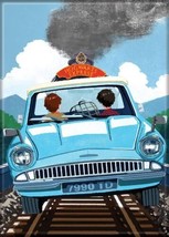 Harry Potter Ford Anglia on Train Track Art Image Refrigerator Magnet NEW UNUSED - $3.99