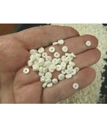 CB-4a) 7+ lbs loose 5mm white clam shell beads bead jewelry making craft... - $373.33 CAD