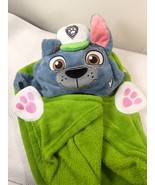 Comfy Critters PAW Patrol Rocky Stuffed Animal hooded Blanket fleece kid... - $41.00