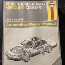 Haynes Repair Manual  (1338) Ford Thunderbird &amp; Mercury Cougar 1983-1988... - $17.97