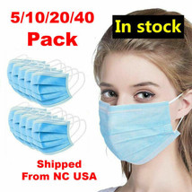 Disposable 3 Layers 3-Ply Earloop Mouth Cover Face Mask (50/100/150/10000) Pack - £6.22 GBP+