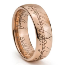 Lord of Rings Ring Rose Gold One Magic Tungsten King Queen Men Women Band Band - £38.01 GBP