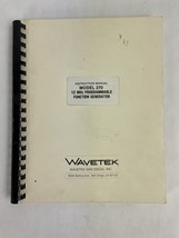 Wavetek Model 270 12 Mhz programmable function Generator Instruction Manual - £18.68 GBP