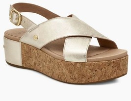 UGG Flatform Sandals Shoshana Platform Gold Silver Black Sizes 7 and 9 N... - $89.49