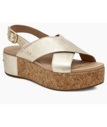 UGG Flatform Sandals Shoshana Platform Gold Silver Black Sizes 7 and 9 N... - £70.37 GBP