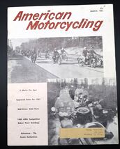 Vtg 1961 March American Motorcycling Motorcycle Magazine Harley Advertising - €21,44 EUR