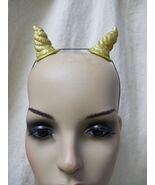 Small Gold Glitter Spiral Horns Twisted Demon Fantasy Mythical Goddess D... - €8,45 EUR