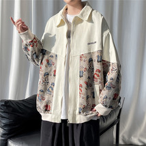 Stitching Contrast Color American Retro Lapels Jacket Men - £19.43 GBP+