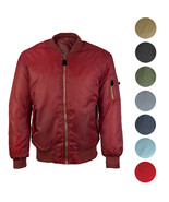 Men&#39;s Premium Multi Pocket Water Resistant Padded Zip Up Flight Bomber J... - $64.26 CAD