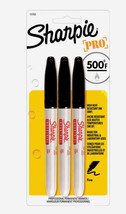 Sharpie Pro Black Fine Tip 3pk Permanent Marker High Heat 500 Non-Toxic 13763PP - $23.99
