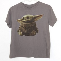 Star Wars Juniors Shirt Size Small Grogu Baby Yoda Gray Short Sleeve - £6.91 GBP