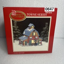 Vintage Dickens Collectables Christmas Towne Series Barn Porcelain Light... - £18.61 GBP