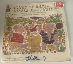Vintage Cricket Records Songs Of Babar Gisele MacKenzie 45rpm 7&quot; Record - £3.52 GBP