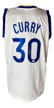 Stephen Curry Signé Personnalisé Blanc Pro Style Basketball Jersey JSA - £466.72 GBP
